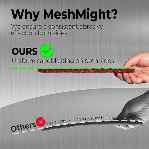 12-Pack 6"x9" Non-Woven Red Scuff Pads - Maroon P320 Aluminum Oxide Abrasive for Scouring, Sanding, Paint Primer Prep - Automotive, Auto Body, Woodworking, Surface Preparation (Maroon)