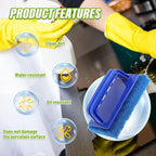 5 Pack Electric Cleaning Brush Pad Kitchen Bathroom Household Cleaning Pad Swimming Pool Wall Cleaning Brush Heavy Duty Griddle Scrubber Scouring Pad and 1 Pack Handle kit(Blue)