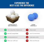 Ezhippie Quality Wool Dryer Balls - 4 XL Pack - 1000+ Loads - Pure Organic Wool - Reusable Natural Fabric Softener Perfect with Essential Oils, Reduce Clothing Static and Wrinkles