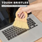 Mini Broom and Dustpan Set Bamboo Broom with Dustpan Combo Set Portable Hand Sweeper for Office Kitchen Dorm Home Quick Cleanups (Black)