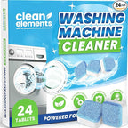 Washing Machine Cleaner Tablets 24 Pack – Deep Cleaning Descaler for HE, Front & Top Load Washers – Septic Safe, Eco-Friendly Freshener, Helps Maintain a Clean Drum – 12 Month Supply