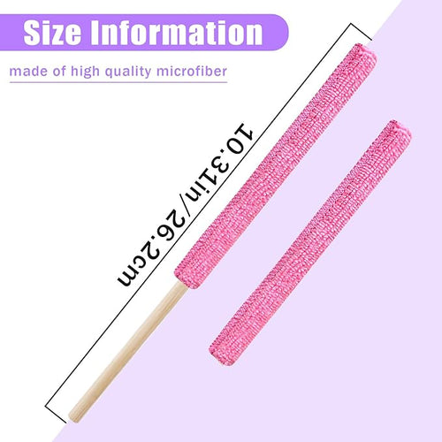 12 Pcs Mini Detail Duster Sticks Crevice Cleaning Tool Brush Microfiber Gap Dust Cleaner for Window, Fan, Blind and Car Vent