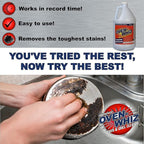1 Gallon (128 Oz.) Oven-Whiz Oven & Grill Cleaner by FryOilSaver Co., Removes Tough Stains, Carbon, Grease & Food Burnt for BBQ Grills, Ovens, Grates for Home Kitchens, Restaurant, Food Trucks & Diner
