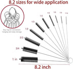 Long Straw Brush, Nylon Pipe Tube Cleaner 8.2-ihch 10 Different Diameters Set of 10
