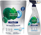 Seventh Generation Stain Remover Bundle – Power+ Laundry Spray + 3-in-1 Oxy Booster Packs, Plant-Based Formulas, Fragrance-Free (2 Piece Set)