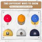 Niunuerga 48 Pack Adhesive Hat Hooks for Wall, Super Strong Hat Rack for Baseball Caps, Minimalist Hat Organizer Display for Home Decor, Hat Hangers Holder for Wall, Door, Closet, No Drilling (Gray)
