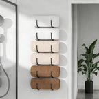 Rolled Towel Rack for Bathroom– 6-Tier Rolled Towel Storage Holder,Metal Organizer for Towels & Large Bath Sheets, Space Saving Rack for Small Bathroom, RV, Camper, Closet, Black Metal