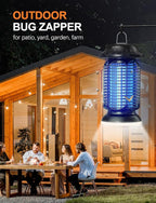 CLEVAST Bug Zapper Outdoor - Electric Mosquito Killer with UV Light, Waterproof Fly Trap for Patio, Yard, Garden, Indoor Use, Black Insect Zapper Lamp - Vintage