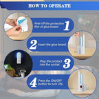 X-PEST Fly Trap Indoor, Gnat Traps with Light Tube, Plug in to Catch Flying Insects, Like Flies, Fruit Flies, Moths, Mosquitoes- Fly Zapper for Indoor Area Use (1 Device+5 Glue Boards)