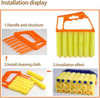 Blind Cleaner Duster Tool, Blinds Cleaner Tool, Extra Washable Blind Duster Sleeve - Microfiber Louver Cleaning Tool for Vents, Air Vent Cleaner and Dusting (3-Pack)