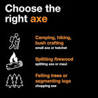 Fiskars X27 Super Splitting Axe, 36" Wood Splitting Axe for Medium to Large Size Logs with Shock-Absorbing Handle, Split Firewood, Forged Steel Blade, Bushcraft Gear and Camping Hatchet