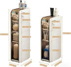 Slim Bathroom Storage Cabinet with Drawers,Narrow Bathroom Storage Cabinet,Mobile and Installation-Free,Perfect for Small Space Bathroom,Living Room,Kitchen,Toilet (A-4Tiers)
