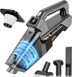 EYYA Handheld Vacuum Cordless, 16KPA Powerful Suction Hand Held Vacuum Cleaner Dust Busters Cordless Rechargeable, HD Display & 3 LED Lights, Portable Vacuum for Car, Home, Pet Hair