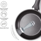 CQT Dish Brush with Soap Dispenser – One-Press Suds, Built-in Scrubbing Pad, Non-Slip Handle for Pots, Pans & Non-Stick Cookware – Includes 2 Refill Heads