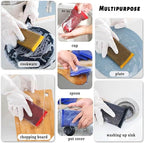Steel Wool Scrub Sponges – Non-Scratch Microfiber Kitchen Scrubbers for Pots, Pans, and Household Cleaning – Heavy-Duty, Reusable Sponges (RED)