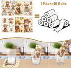 Swedish Dishcloths for Kitchen, 6PCS Floral Highland Cow Swedish Dish Cloths Gift Set, Reusable Washable Absorbent Dish Towel for Home Cleaning