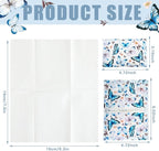 Geyee 50 Packs Facial Tissue Travel Packs Disposable Pocket Tissues for Wedding Guest Travel School Purse Home Supplies, 500 Sheets 3 Ply(Vintage Butterfly)