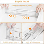 Yieach 12 Pack Clear Expandable Deep Drawer Separators From 15 to 21'' - 3.2 Inch Tall Acrylic Drawer Dividers for Clothes,Dresser Drawer Dividers for Dresser,Baby Nursery,Clothing,Sock or Underwear
