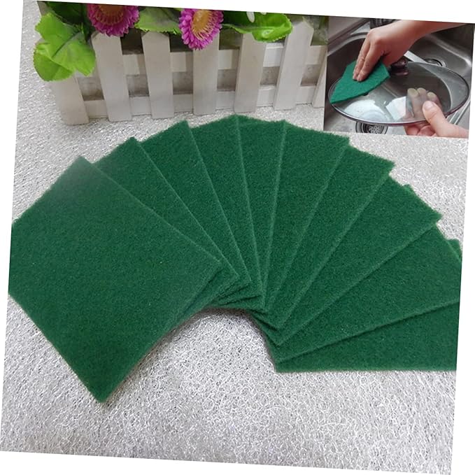Scouring Pad Dish Towel Set 10 Pack Non-Scratch Cleaning Pads for Kitchen Durable Scrub Sponge for Dishes