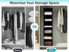 YOUDENOVA Hanging Closet Organizer, 6-Shelf Closet Hanging Storage Shelves, Black