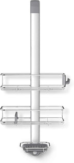 simplehuman Over-Door Shower Caddy, Stainless Steel and Anodized Aluminum