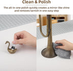 Brass Polish Copper Cleaner Cream:13oz Polishing Metal Tarnish Remover Cleaning and Restorer Kit for Sink/Jewelry/Musical Instruments/Bronze,Comes with Towel and Brush