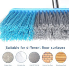 LandHope Heavy Duty Broom, 15.75in Wide Push Broom, 45.67in Long Handle, Adjustable, Floor Sweeper for Indoor Outdoor Commercial Warehouse Home Kitchen Patio Garden Garage