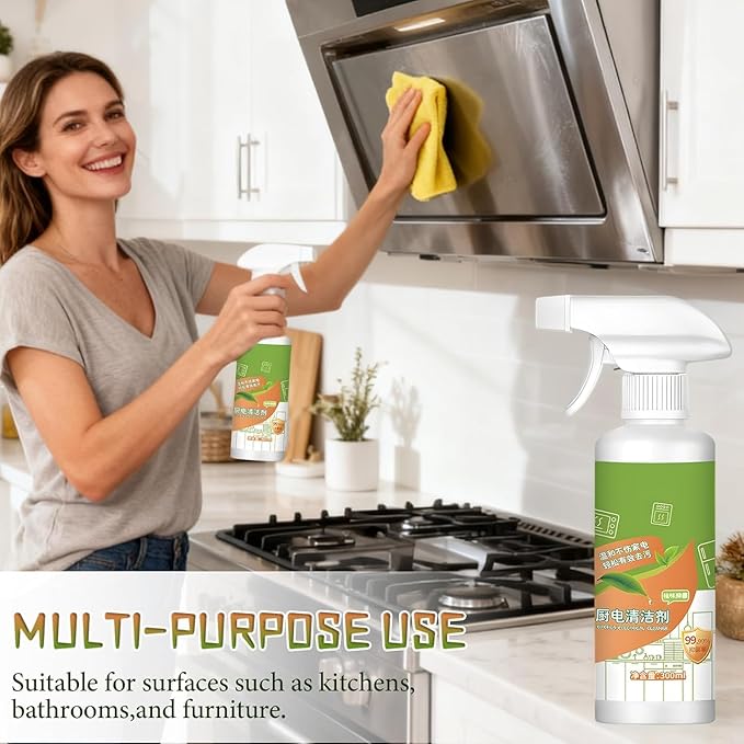 Fly Spray Clèanse Household Formula,Kitchen Appliance Cleaner Spray,Multi-Purpose Degreaser for Oven,Stove, Range Hood & Countertops, Gentle Formula for Daily Cleaning, Fresh & Easy Wipe Clean, 300 ml