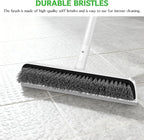 SetSail Floor Scrub Brush, Scrub Brush with 48-Inch Long Adjustable Handle 2 in 1 Scraper Brush Stiff Bristle Floor Scrubber for Cleaning Bathroom Shower Kitchen Garage Deck Tilb Tub, White