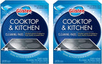 Glisten GC0608T Cooktop & Kitchen Cleaning, 8 Large/16 Small Pads Per Box, 2 Pack