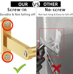 Gold Towel Bar 24 Inch, KLJKPA Towel Bar for Bathroom Wall, Stainless Steel Heavy Duty Single Bath Towel Rod