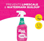 The Pink Stuff Miracle Daily Shower & Shine Spray – 30oz Bathroom Cleaner for Glass,Tile,Mirrors & Chrome – Prevents Soap Scum-& Watermarks-– No Rinse Spray-& Leave Formula,(Pack of 2)