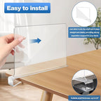 12 Pack Acrylic Shelf Dividers,Clear Acrylic Divider for Clothes/Purses,Wood Shelf Closet Separators,Shelf Divider Closet Organizer,Shelf Separators in Bedroom Kitchen Office Cabinets Storage