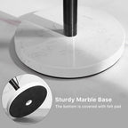 ZUNTO Standing Paper Towel Holder for Countertop, Stainless Steel Paper Towel Rack with Heavy-Duty Marble Base, Anti Slip, Paper Roll Holder for Kitchen Desktop, Simply Tear for One Hand