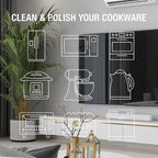 CleaningWipes for Microwaves and Cooktops, Easily Removes Food and Grime Buildup, Great for Home and Kitchen Use - 80 Count,Professional Grade Heavy-Duty Cleaning，Convenient Stove Cleaner