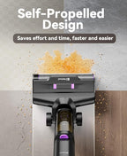 Wet Dry Vacuum Cleaner 16,000Pa,50Mins Runtime Cleaning Area 3,013 ft²,Cordless Vacuum Cleaner, Cordless Vacuum and Mop All in One,for Hard Floors Sticky Messes and Pet Hair,H15 Set