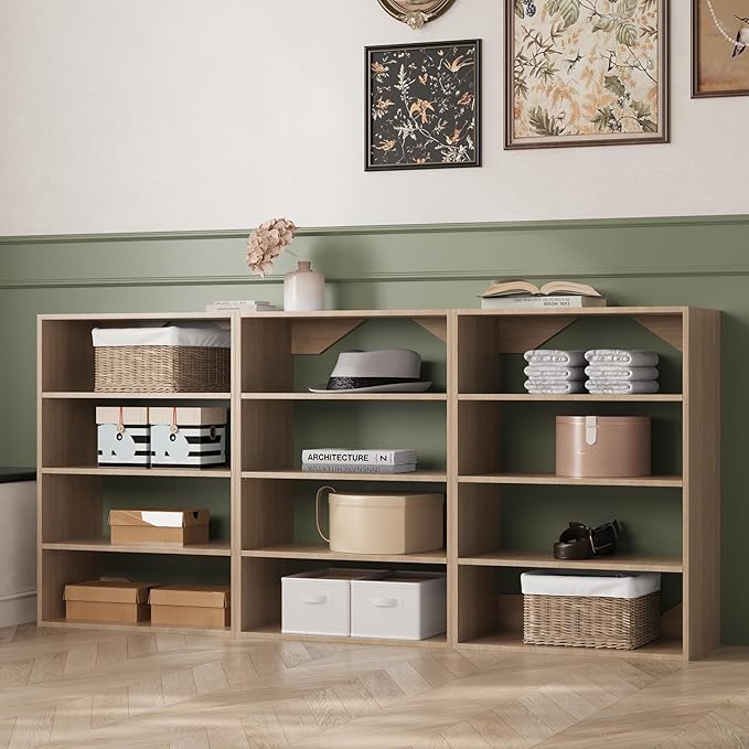 MODCART Short Tower Closet Unit, Modular Closet System, Wood Closet System Organizer with Storage for Walk In Closets, Clothing Rack Wardrobe for Hanging Clothes, Bedroom, Wood, 25.5"W