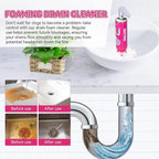 Foaming Drain Cleaner, Sink Cleaner and Deodorizer, Drain Clog Remover for Kitchen Sinks, Tubs, Shower Drains (2 Pcs)