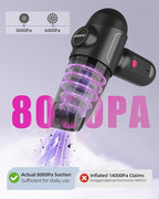 Car Vacuum V6 Pro, Cordless Handheld Vacuum with 8000Pa, Portable 4-in-1 Blowing and Suction Function Mini Vacuum Cleaner Air Duster Suitable for Quick Cleaning of Small Areas,Car,Office,Home,PC