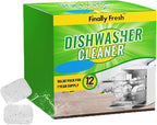 Finally Fresh Dishwasher And Deodorizer, Dishwasher Cleaner Tablets to Remove Limescale and Mineral Buildup, Formulated to Clean Inside All Machine, 12 Count.