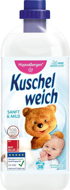 Fabric Softener Gentle & Mild - Without Dyes - 3x1L (101.44 oz) - 114 Wash Loads - Made in Germany