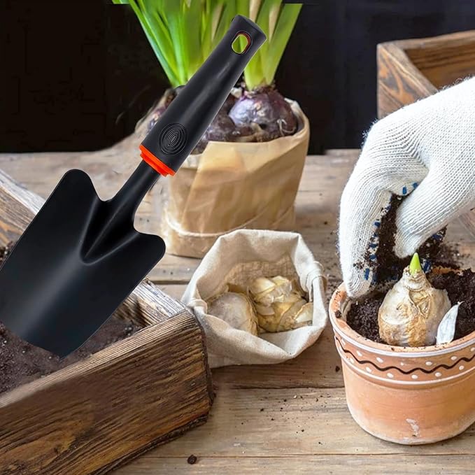 Shovel for Garden | Hand Shovel Garden Trowel, Bend-Proof Hand Shovel with Rubber Handle, Gardening Hand Tools Shovels for Digging Planting Transplanting, Heavy Duty Trowel, Mini Gardening Shovel