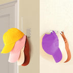 Durmmur 2 Pack Hat Racks for Baseball Caps, Acrylic Hat Organizer, Hat Hooks for Wall, Hat Holder Storage Organizer, Hat Hanger Strong Adhesive/Wall Drilled for Door, Bedroom, Closet(Clear 6 in)