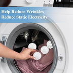 6 Pack Laundry Balls for Dryer, Dryer Balls Laundry Reusable, Dryer Ball Plastic Pellet Packs for Fabric Soften, Reduce Wrinkle and Less Static Cling-White
