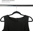 Simplify Slim Velvet Clothes Hangers | 25 Pack | Non-Slip | Shirts | Suit | Pants | Dresses | Garments | Closet Storage & Organization | Durable | Black