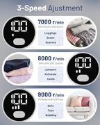 BEAUTURAL Fabric Shaver, Rechargeable Lint Remover, Electric Portable Sweater Defuzzer with 3 Speeds, 6 Leaf Blades, Digital LED Display, Remove Pilling for Clothes, Furniture, Sweater, Couch, Blanket