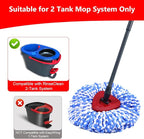 Spin Mop Replacement Heads Compatible with O Cedar RinseClean 2 Tank System,4 Pack Mop Refills Microfiber Mop Replace Heads,Deep Cleaning for All Flooring,Machine Washable and Easy to Install
