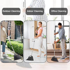 Yangbaga Long Handled Dust Pan and Broom Set for Home,Heavy Duty Metal Dustpans and Brooms,Upright Stand Up Design,54"Outdoor Broom and 38" Dustpan Combo for,Lobby Floor, Yard,Home Kitchen Office Use