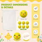 Jenaai 6 Pcs Wool Dryer Balls Bulk for Easter Laundry Basket Cute Organic XL Wool Dryer Laundry Balls Natural Soft Fabric Softener Anti Static Fabric Softener Alternative for Clothes(Easter Chick)