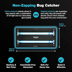 Catchmaster Vector 30, UV Light Fly Traps Indoor for Home, Electric Gnat Traps for House Indoor, Shatterproof Bulbs UV Lamp Fly, Insect & Mosquito Killer, Silent Bug Light for Kitchen, Shed, Garage